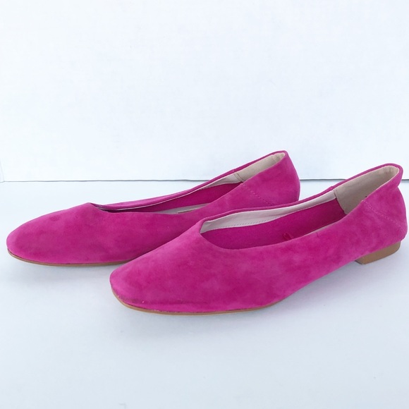Zara Shoes - Zara Suede Ballerina Flats w Rounded Square Toe